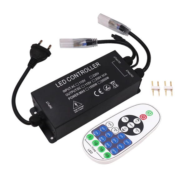 EU set 5050 2835 5730 Светодиодные ленты Диммер AC 110V 220V 23 клавиши РФ Пульт дистанционного управления Управление диммер для Светодиодный ламп/гирлянды с US/EU/UK/AU разъем - Цвет: EU set