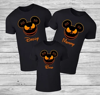 

Funny Mickey Jack O'Lantern Family Matching Outfits Halloween with 2020 T-Shirts Daddy Mommy and Children Matching Crew Shirts