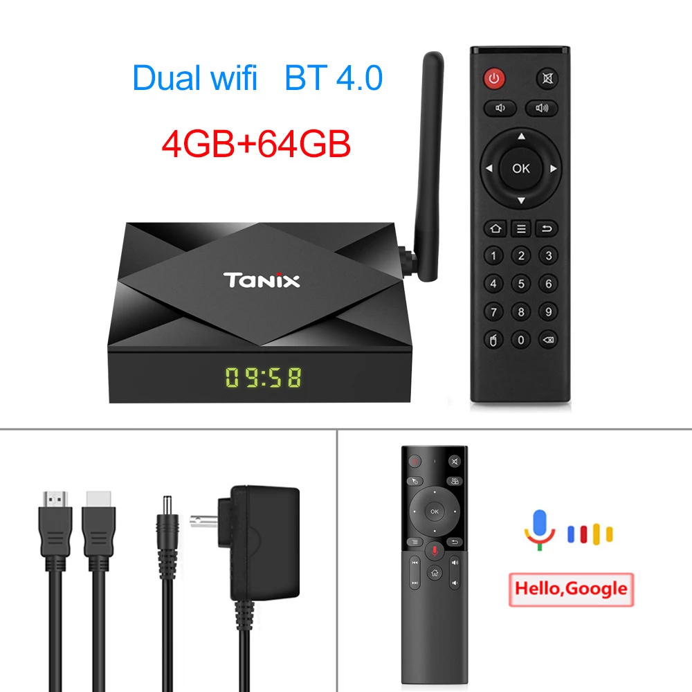4GB 64GB H17 Tanix TX6S Android 10,0 Smart tv BOX Allwinner H616 4 ГБ 32 ГБ 64 Гб TX6 ТВ-приставка поддержка 4K Duble WiFi Youtube Netflix 2 ГБ 8 ГБ - Цвет: 4GB 64GB H17