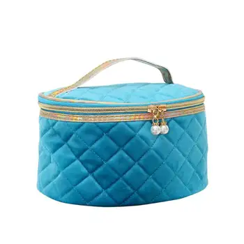 

Women Velvet Travel Cosmetic Organizer Tote Bag Multi-function Large Capacity Makeup Wash Toiletry Storage Box Case