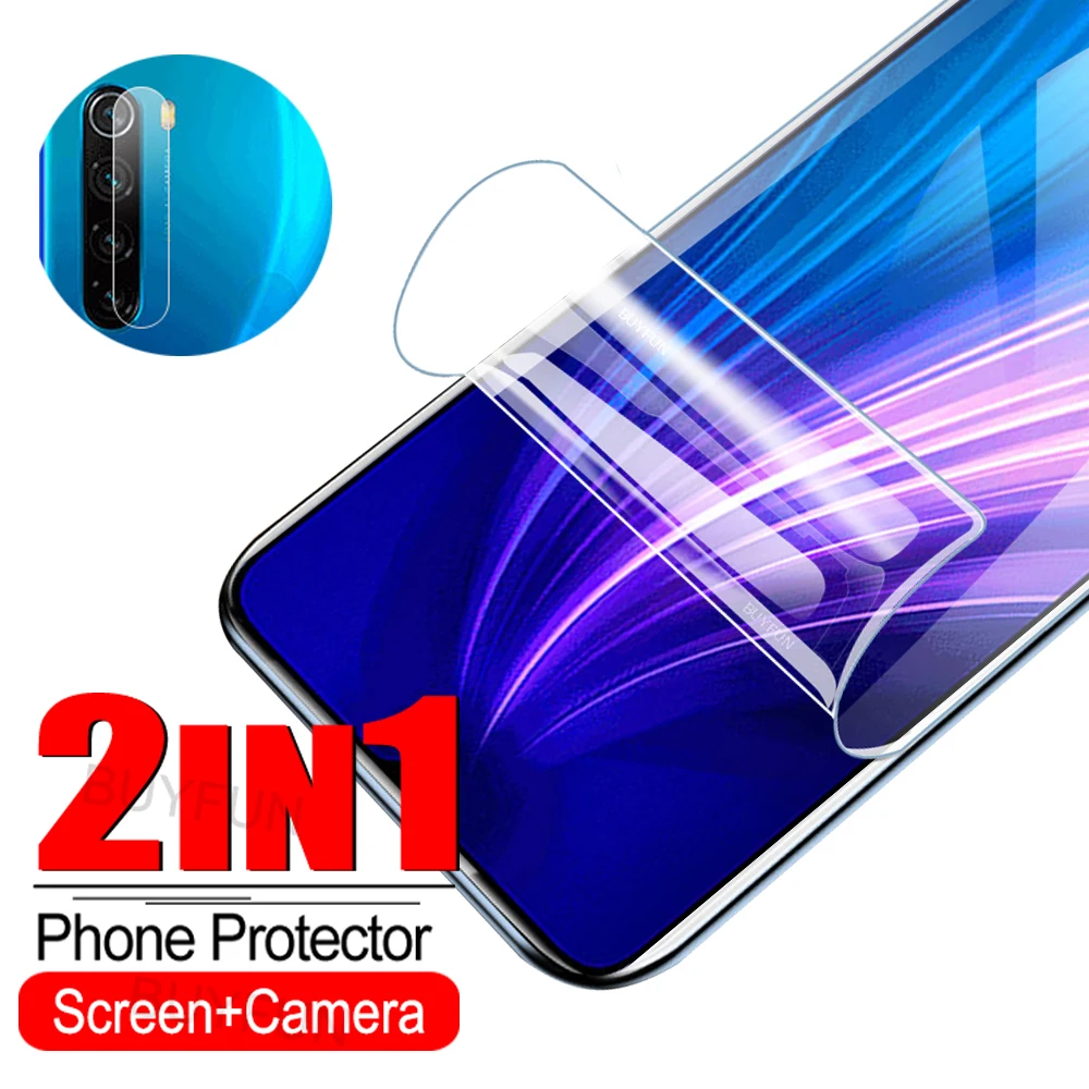 mobile protector 1-3Pcs Front Back Full Cover Screen Protector Hydrogel Film For Xiaomi Redmi Note 8 8Pro Camera Lens Film On For Redmy Note 8T mobile protector Screen Protectors