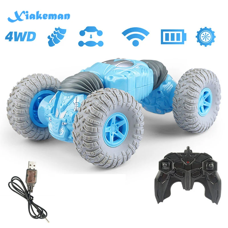 

Remote Control Car Kids Toys, Rechargable Off Road Vehicle 2.4 GHz Rock Crawler RC Stunt Hobby Car,Xmas Gifts For Boys And Girls
