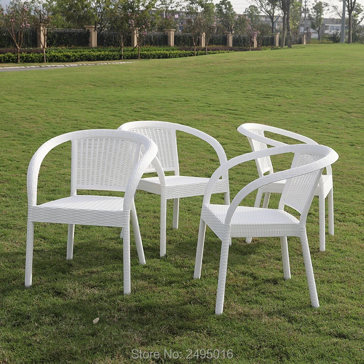 All Weather Outdoor Garden Patio Stackable Dining Coffee Plastic Chair For Outdoor And Indoor Anti Uv White Color Garden Furniture Sets Aliexpress