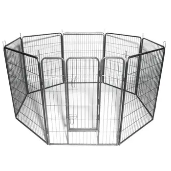 

40 inch Pet Dog Playpen Heavy Duty Metal Exercise Playing Fence w/8 Panels E5M1