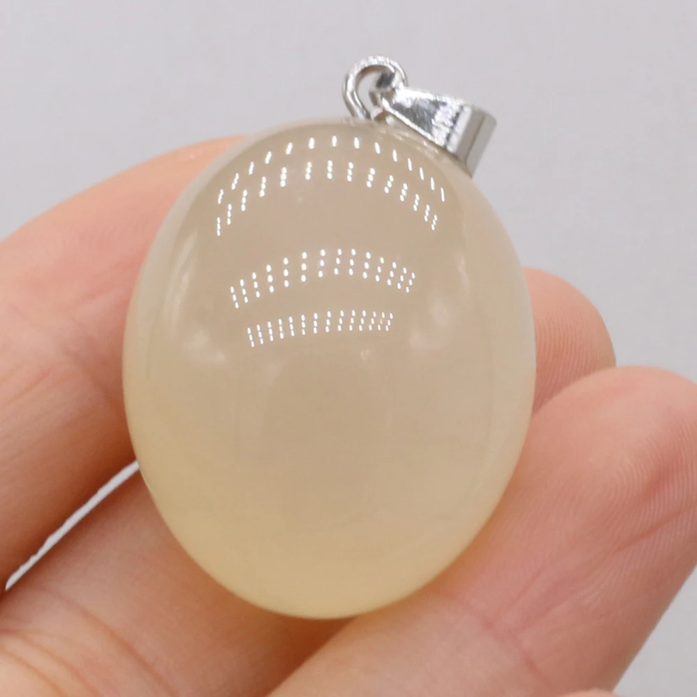 

Natural Semi-precious Stone Pendant Irregular White Agate for DIY Jewelry Making High Quality Gift