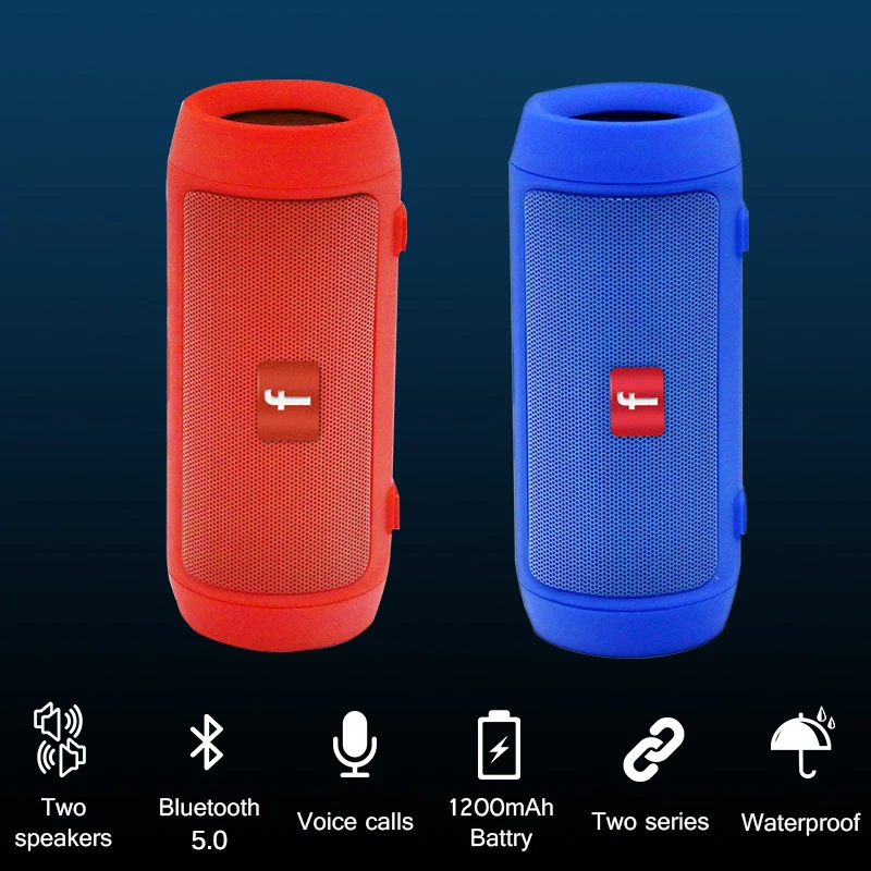 Altavoz Bluetooth 5,0, reproductor de música inalámbrico portátil, resistente al agua, emparejamiento Dual, estéreo fuerte, 24H de tiempo de reproducción