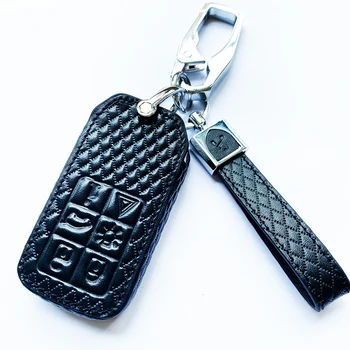 

Genuine Leather Car Key Case Cover Keyring for Volvo S60 V60 S70 V70 XC60 XC70 6 Button Car Styling Auto Accessories