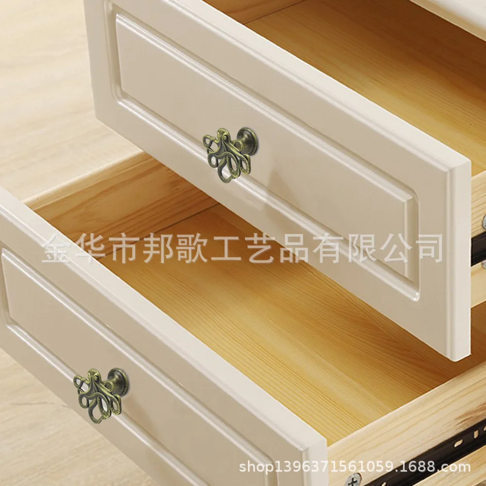 Oceans Series Single Hole Handle New Style Zinc Alloy Octopus Handle Bedside Cabinet Handle Wardrobe Handle