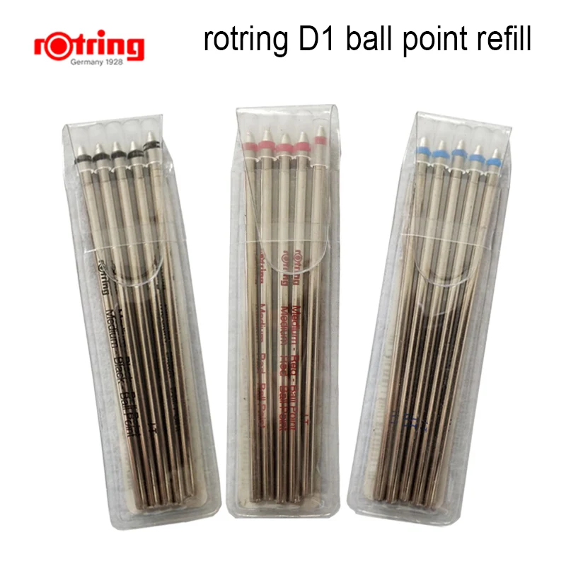 Шариковая заправка Rotring D1 M синий/черный/красный 5 шт./лот | Канцтовары для офиса и