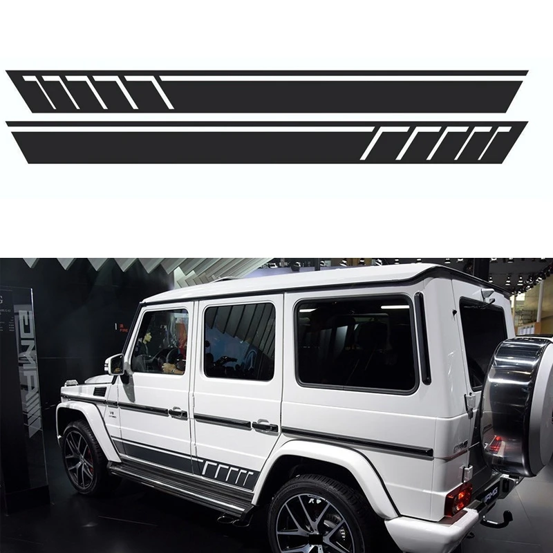 Автомобильная боковая наклейка полосатая для Mercedes Benz G55 G63 AMG W463 G Class | Автомобили и