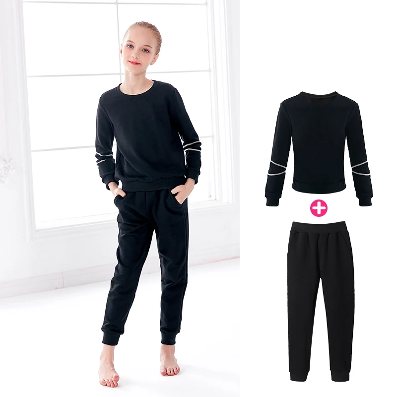 Модный спортивный костюм для девочек подростков повседневный бега детская