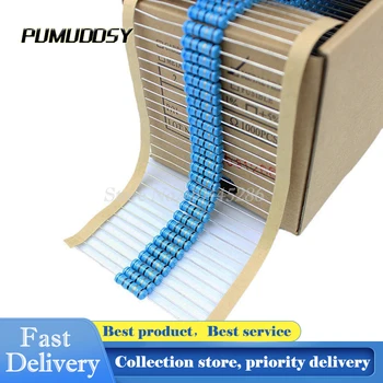 

30PCS/LOT 2W Metal Film Resistor 1% error DIP Color Ring Resistance 2w 1KR 1K ohm