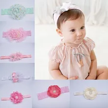 Детская лента для волос в Корейском стиле, 10 шт., комплект для малышей с двойным цветком и пятиконечной звездой, головной убор для девочек, стиль