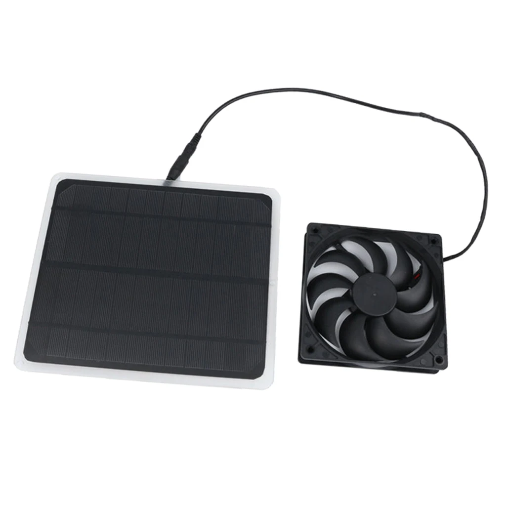 20W Solar Panel Powered Exhaust Fan Ventilator for Dog Chicken House Outdoor