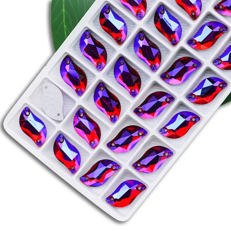 Sparkling S-Shape Colorful Glass Rhinestones