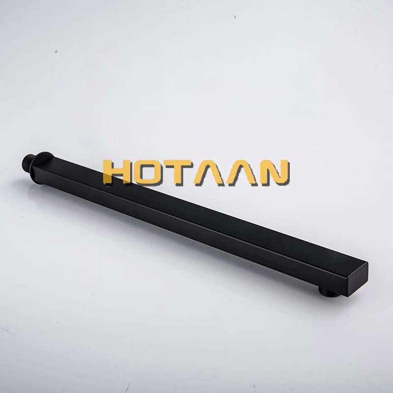 38cm Length Shower Fixed Connecting Pipe Wall Mounted Shower Arm Shower Head Accessory Matte Black