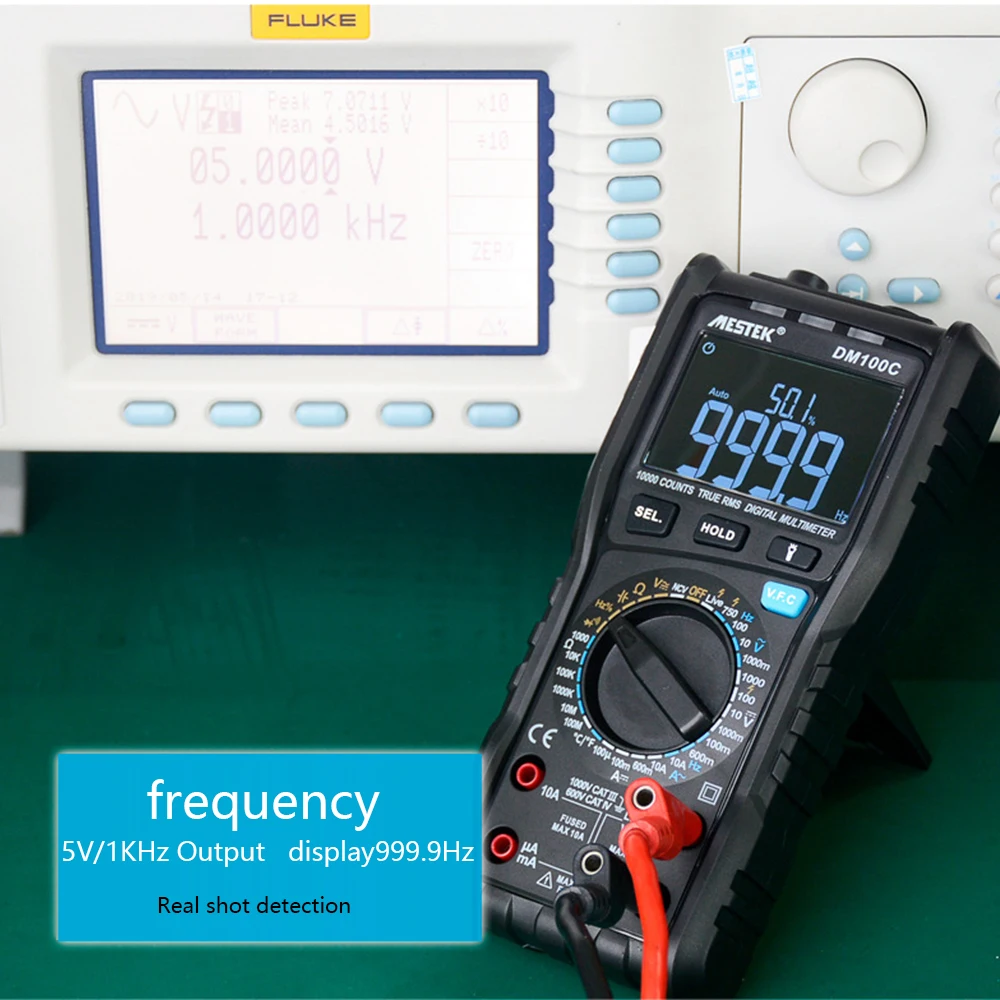 MESTEK DM100C Цифровой мультиметр высокоскоростной умный двухъядерный T-rms NCV температура multimetro анти-ожога предохранитель сигнализация мультиметры