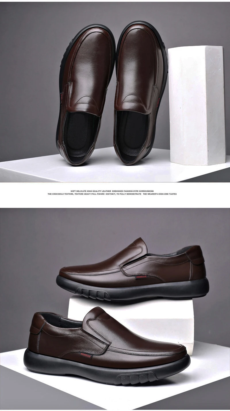 Merkmak/ г.; Мужская обувь из натуральной кожи; Лоферы без шнуровки; мужская кожаная повседневная обувь; модная зимняя теплая обувь; большие размеры 38-47