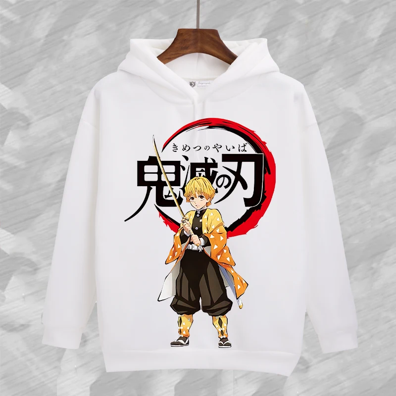 Тёмно-синий Demon Slayer Kamado Nezuko Cosplay Hoodie Kamado Tanjirou Agatsuma Zenitsu Sweatshirt Cartoon Pullover Halloween Cosplay Costume - Цвет: Тёмно-синий