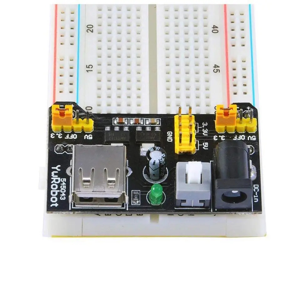Модуль питания для Arduino Nano макетная плата без припоя MB102 3 В 5 белая/черная
