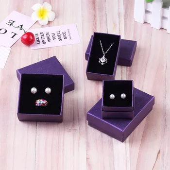 

6pcs Jewelry Set Boxes Purple Cardboard For Necklace Pendants Packaging Jewelry Display Organizer Storage Gift Box Personalized