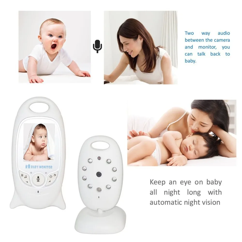 Wireless Digital Baby Monitor 2Inch Color Display Camera Night Vision Security Two Way Talk Back Temperature Monitoring VB601 |