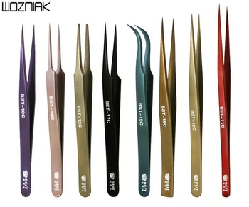 

BEST Colorful Stainless Steel Custom Personalized Tweezers Specialty Tipless Magnetic Tweezers Paint Color Maintenance Tweezers