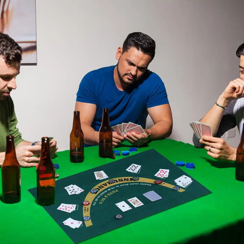 TAPPETO IN TESSUTO FELTRO VERDE DA TAVOLO PER GIOCO POKER CASINÒ