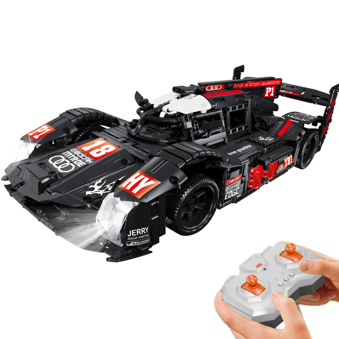 

Children Christmas Gift 1908Pcs Remote Control Version MOC Racing Car Building Block Toy Assembly Vehicle Model Brick Set