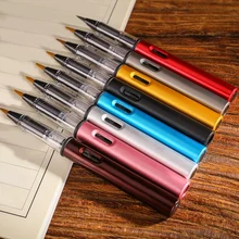 Металлическая ручка для каллиграфии, мягкая ручка для волос, Письменная ручка фломастеры, чернильная ручка, инструменты для рисования, школьные канцелярские принадлежности