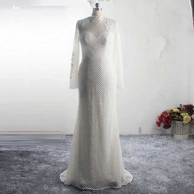 lattice lace wedding dress