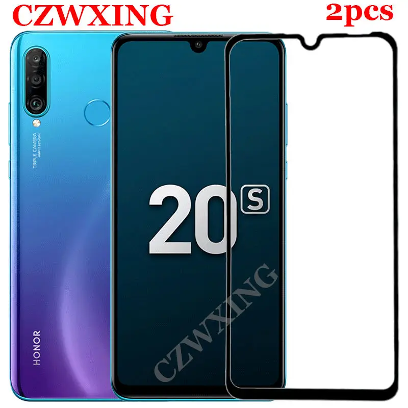 Закаленное стекло для Honor 20 S 2 шт. Защитная пленка экрана huawei MAR-LX1H Honor20 Pro полное