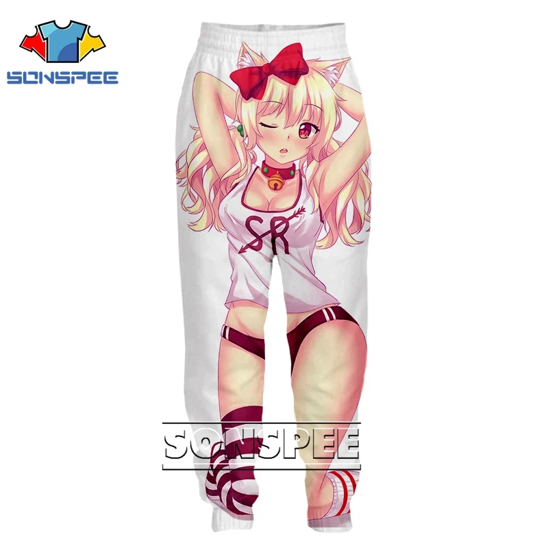3d принт для мужчин женщин сексуальная кошка девушка полная длина jogger логотип зима Harajuku Rem Zero Kawaii Спортивные Штаны Аниме спортивные брюки - Цвет: 17