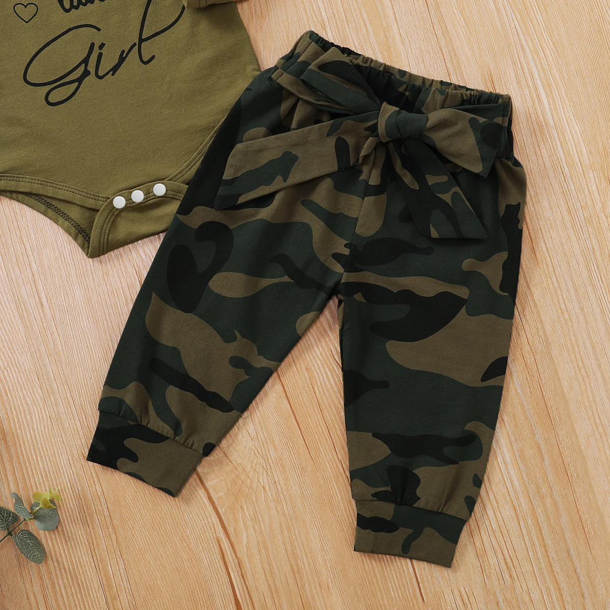 camuflagem infantil roupas da menina 3 peça