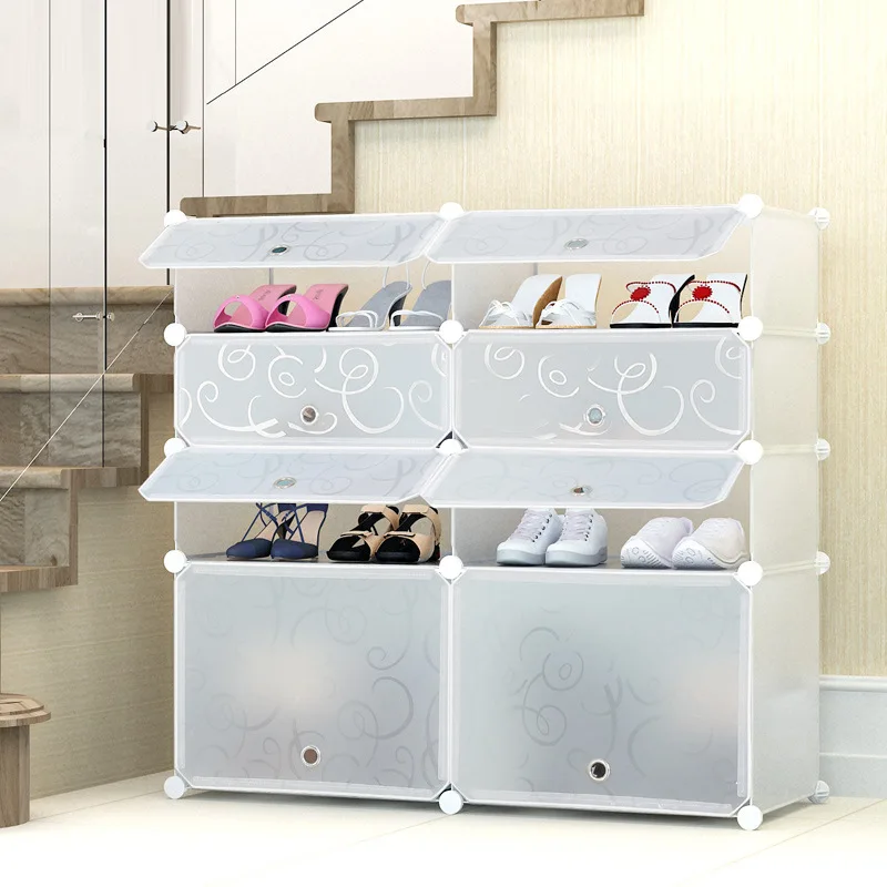 

Drawer-type Translucent Shoe Box Assembly Thick Plastic Combination Simplicity Shoe Storage Box Combination-Special Offer