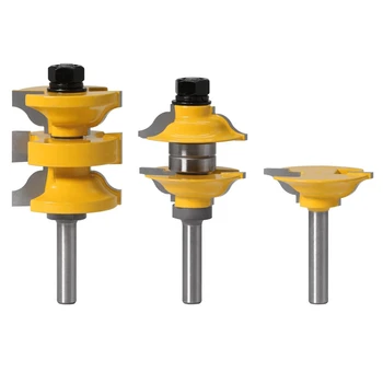 

3Pcs 8mm Shank Entry Interior Tenon Door Router Bit Set Matched R&S Router Bits Carving for Wood