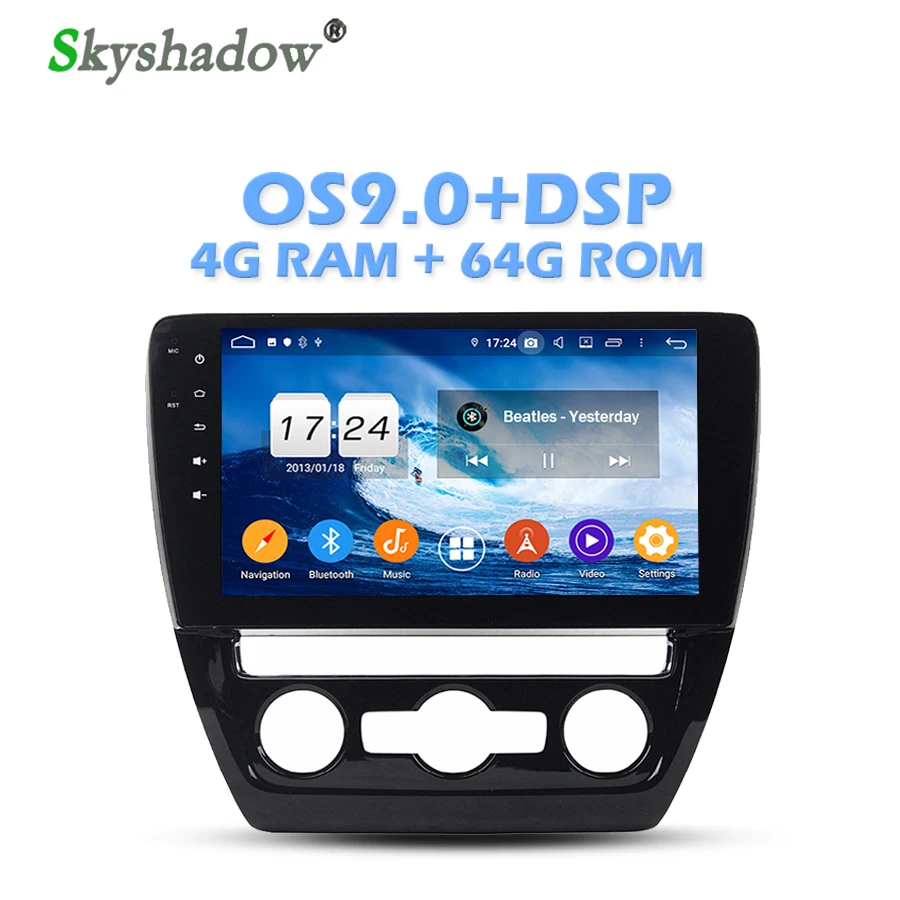 DSP ips Android 9,0 4 Гб+ 64 ГБ+ 8 ядерный автомобильный dvd-плеер для VW SAGITAR gps карта RDS радио wifi Bluetooth 4,2 ТВ DSP
