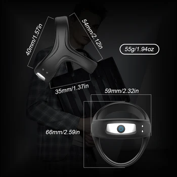 Male Vibrating Penis Ring Chastity Cage10 Mode Cock Ring Delay Ejaculation Men's Penis Ring Vibrator Sex Toys For Men Masturbato 6