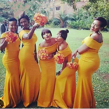 

South African Cheap Bridesmaid Dresses Under 50 Mermaid Off The Shoulder Long Wedding Party Dresses