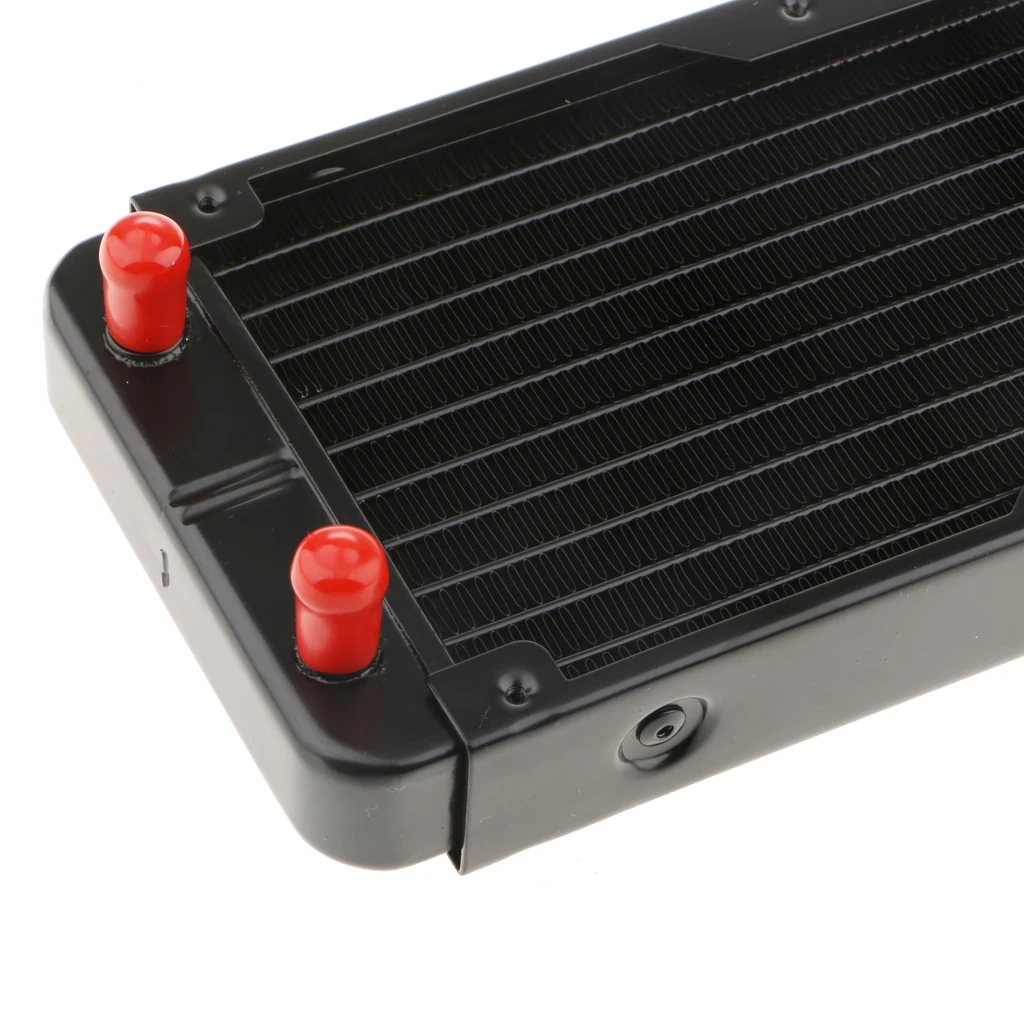 240mm Radiator Aluminum 10 Pipe Straight Treaded For Computer Liquid Cooling