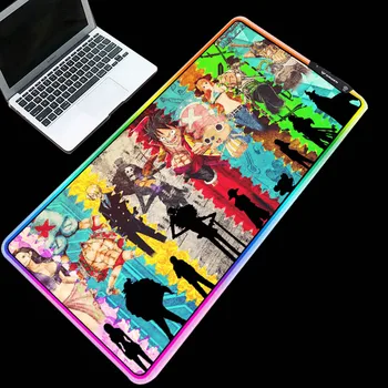 

Yuzuoan Anime One Piece Cool Wallpaper Exquisitely Printed RGB Locked Glowing Cool Marquee Keyboard Pad Can Be Customized