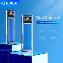 ORICO M2 obudowa na SSD NVMe NGFF podwójny protokołu USB3.1 GEN2 10 gb/s obudowa SSD dla NVME PCIE M, NGFF SATA B & B dysku SSD z kluczem M dysku