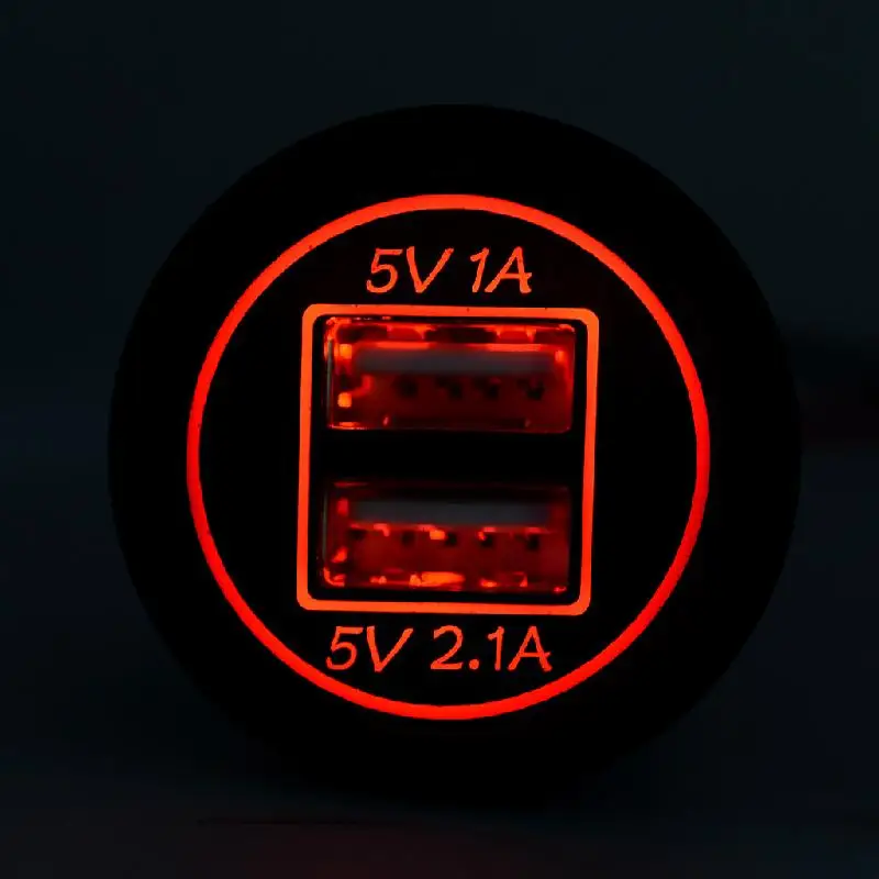 В виде бабочек, новинка, 12 V-24 V 2 Порты и разъёмы USB автомобильный адаптер питания для зарядного устройства Разветвитель Прикуривателя