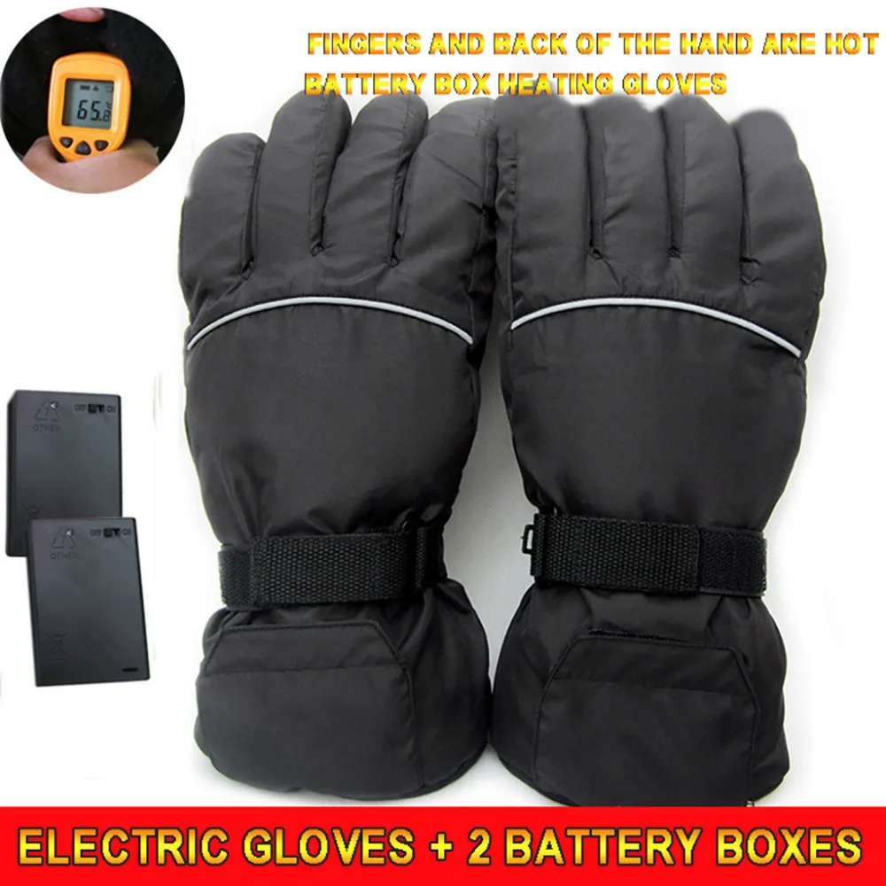 Windproof Ski Heating Gloves 4.5V Heated Polyester Motorcycle Gloves Warm & Safe (First Gear) #3B06 (11)