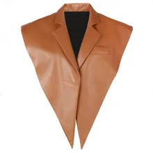YOLOAgain 2021 New Women Real Leather Jacket Ladies Sleeveless Leather Shawl Vest