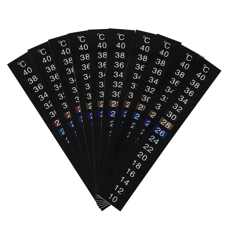 

10pcs Traditional Stick-on Digital Temperature Thermometer Strip Degree Celsius System Display