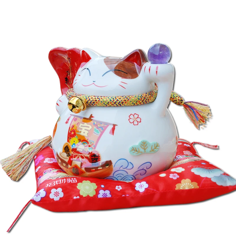 Lucky cat керамическая фэн-шуй кошка для дома, отеля, ресторана украшения Бизнес Подарки lucky cat Копилка Feng Shui украшения