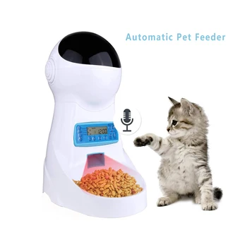 

2.5L Automatic Feeder Smart Cat Food Dispenser That Voice Recorder&Programmable Timer 4 Meals a Day For Small Medium Cat&Dog