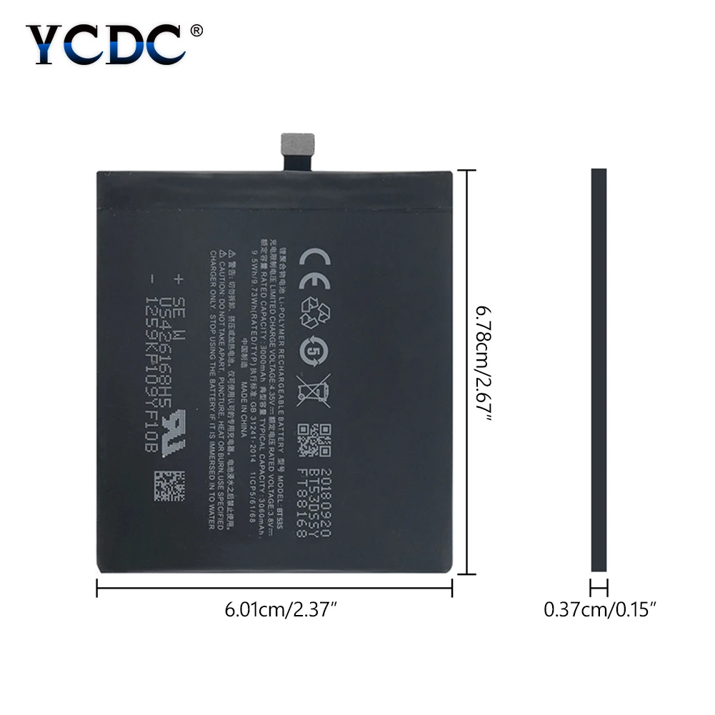 Новинка 3 8 V BT53 3000mAh литий ионная литиевая батарея для Meizu Pro 6 M570C M570M M570Q M570H BT53s