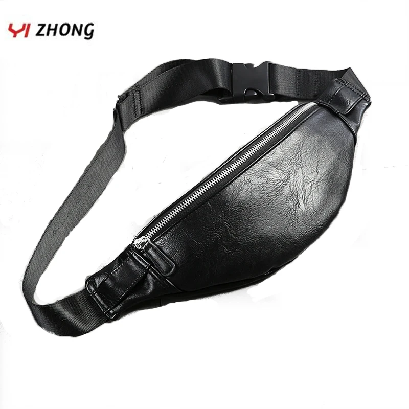 

Luxury Leather Multi-functional Fanny Pack Waterproof Waistband Leisure Large Capacity Waist Bag Chest Bag for Men Banana Bags